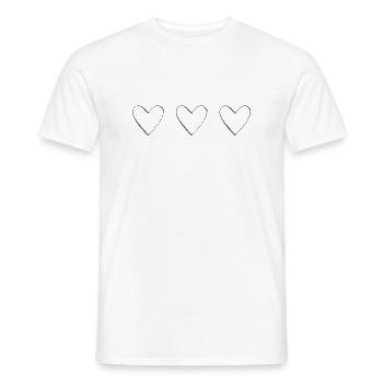 VALENTINE'S DAY. BACHELORETTE PARTY. I LOVE YOU. I LOVE YOU - Men's T-Shirt - white - Front - AI Model Male 178 dark (178cm)