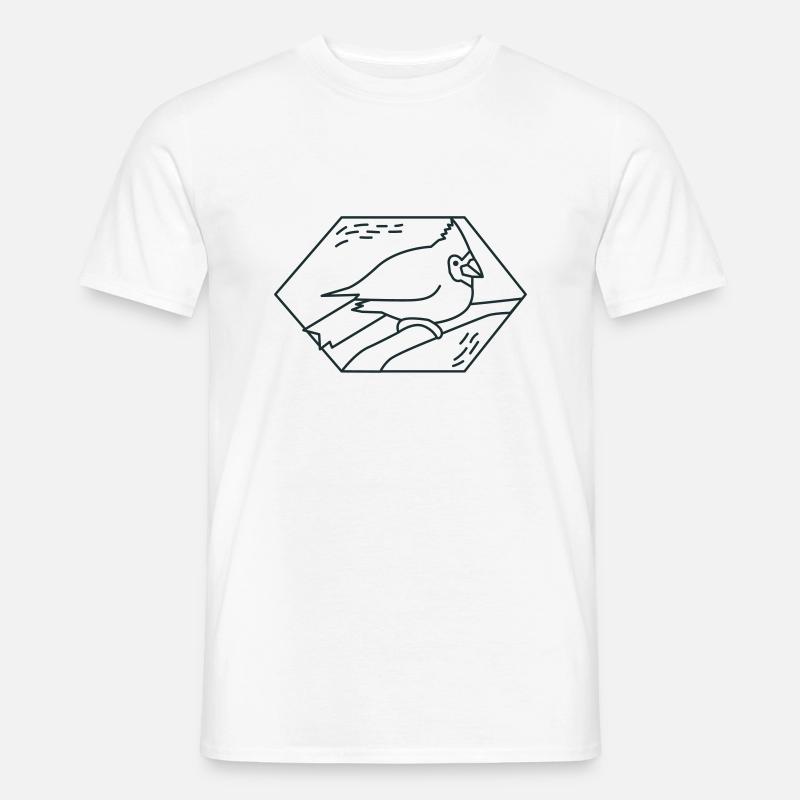 Diamant Kardinalvogel - Männer T-Shirt - Weiß