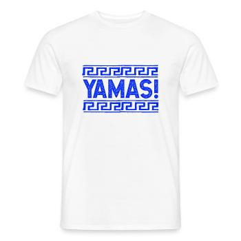 Yamas Ouzo Griechenland Humor fun Spruch - Männer T-Shirt - Weiß - Vorne - AI Model Male 178 dark (178cm)