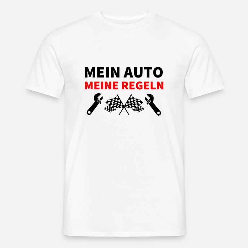 Auto - Männer T-Shirt - Weiß