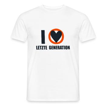 Letzte Generation - Design 6 - Männer T-Shirt - Weiß - Vorne - AI Model Male 178 dark (178cm)