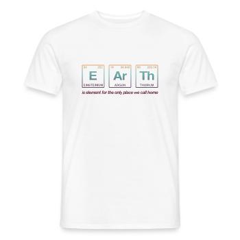 EARTH - with elements of the persiode system - Men's T-Shirt - white - Front - AI Model Male 178 dark (178cm)