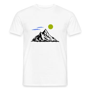 Berge - Männer T-Shirt - Weiß - Vorne - AI Model Male 178 dark (178cm)