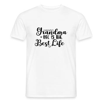 Grandma Life Is The Best Life - Men's T-Shirt - white - Front - AI Model Male 178 dark (178cm)