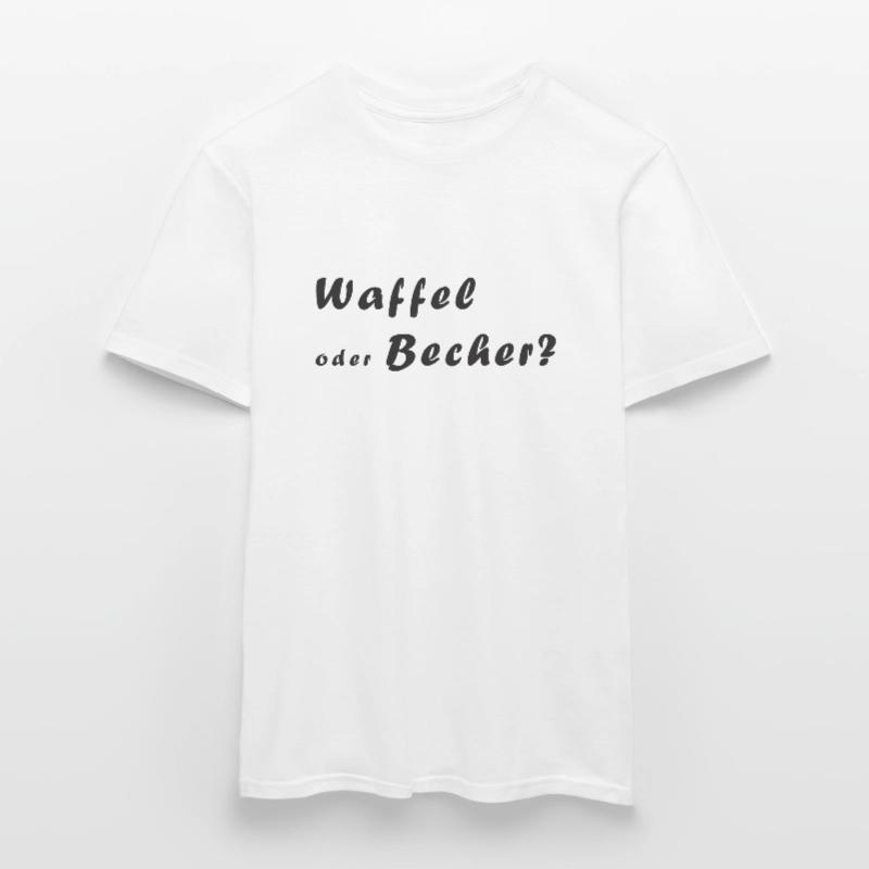 Eis in der Waffel oder im Becher? Männer T-Shirt