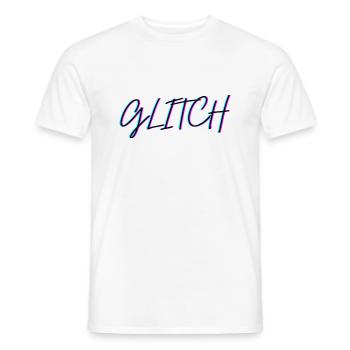 Glitch - Männer T-Shirt - Weiß - Vorne - AI Model Male 178 dark (178cm)