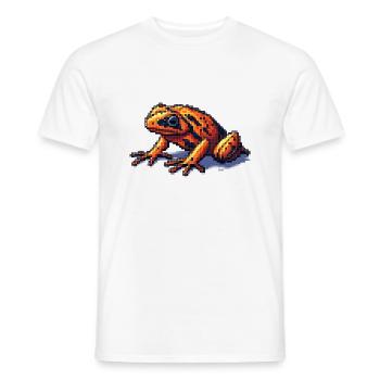 Pfeilgiftfrosch in retro 8 Bit Pixel Grafik - Männer T-Shirt - Weiß - Vorne - AI Model Male 178 dark (178cm)