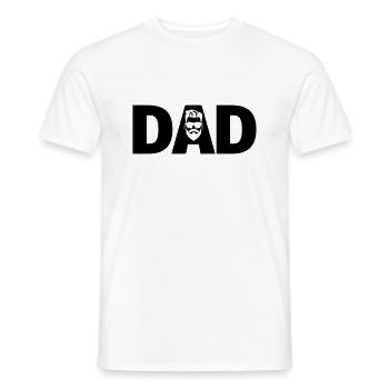 Symbole du logo de la typographie de papa - T-shirt homme - blanc - Devant - AI Model Male 178 dark (178cm)