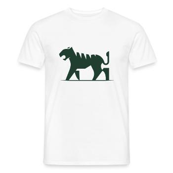 Pitbull Logo - Men's T-Shirt - white - Front - AI Model Male 178 dark (178cm)