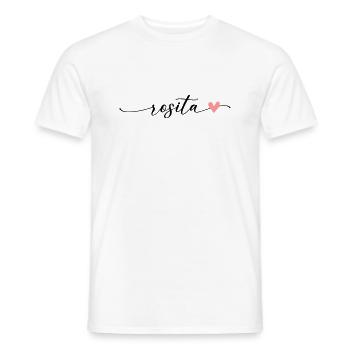 Rosita Name Kalligrafie Schrift - Männer T-Shirt - Weiß - Vorne - AI Model Male 178 dark (178cm)