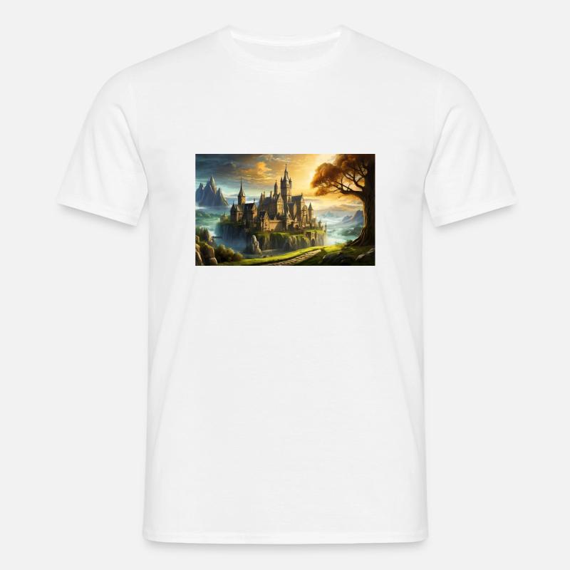 wunderschöne mythische Orte – Avalon - Männer T-Shirt - Weiß