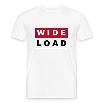 WIDE LOAD - Männer T-Shirt - Weiß - Vorne - AI Model Male 178 dark (178cm)