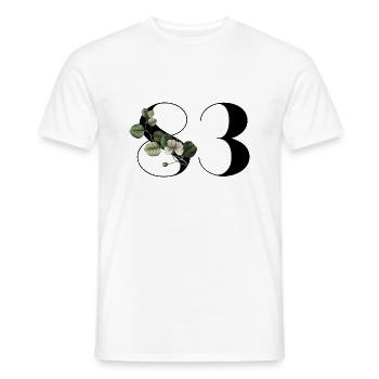 Nummer 83 Blumengrün - 83. Blumengeburtstag - Männer T-Shirt - Weiß - Vorne - AI Model Male 178 dark (178cm)