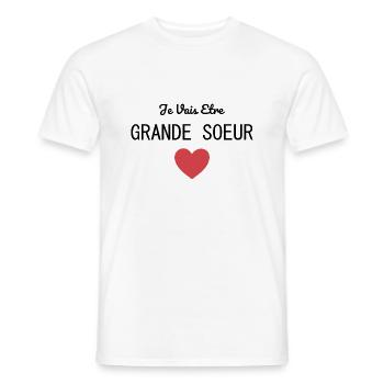 Ich werde eine große Schwester sein - Männer T-Shirt - Weiß - Vorne - AI Model Male 178 dark (178cm)