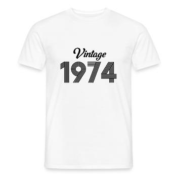 1974 Retro 1974 Birthday Gift - Vintage 1974 - Men's T-Shirt - white - Front - AI Model Male 178 dark (178cm)
