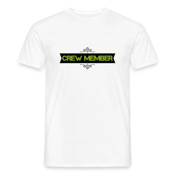crew member - Men's T-Shirt - white - Front - AI Model Male 178 dark (178cm)
