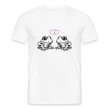 Frog Comic Love - Men's T-Shirt - white - Front - AI Model Male 178 dark (178cm)