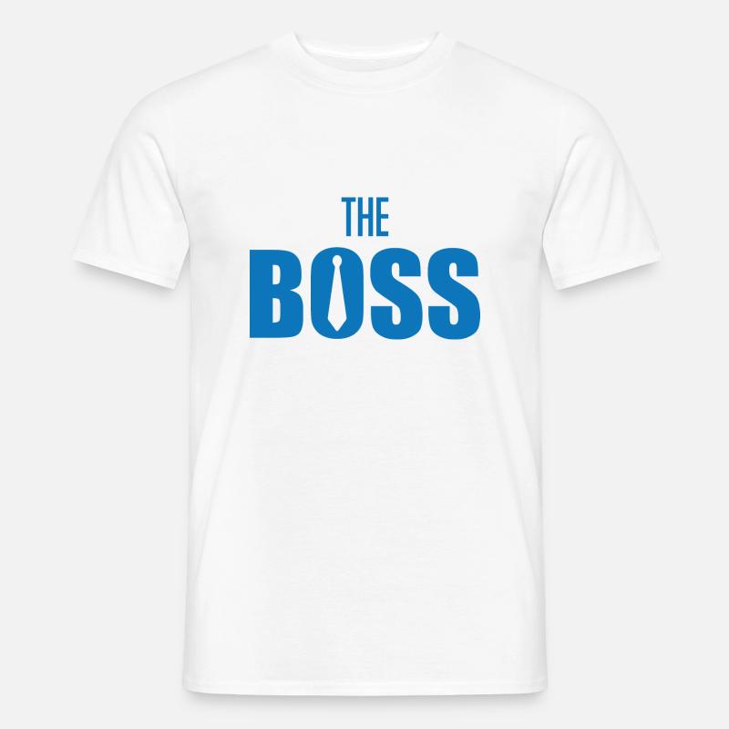 Der Chef - Männer T-Shirt - Weiß