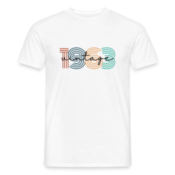 1963 vintage rétro - T-shirt homme - blanc - Devant - AI Model Male 178 dark (178cm)