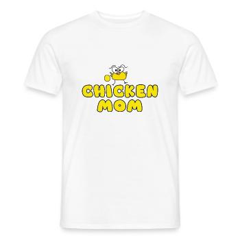 Poulet maman jaune - T-shirt homme - blanc - Devant - AI Model Male 178 dark (178cm)