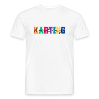 Karting Colors - Karting Lover Geschenk - Männer T-Shirt - Weiß - Vorne - AI Model Male 178 dark (178cm)