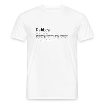 Dabbes Définition Bol maladroit Malchanceux - T-shirt homme - blanc - Devant - AI Model Male 178 dark (178cm)