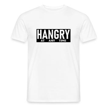 Hangry At Any Time black - Men's T-Shirt - white - Front - AI Model Male 178 dark (178cm)