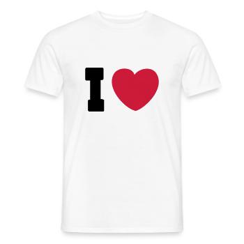 2009_08_23_ilove_78skate_2c - Men's T-Shirt - white - Front - AI Model Male 178 dark (178cm)