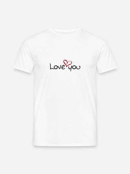 love you - Männer T-Shirt - Weiß