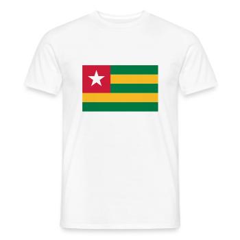 Drapeau togolais - T-shirt homme - blanc - Devant - AI Model Male 178 dark (178cm)