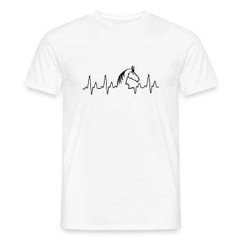 Herzschlag Pferd HD - Männer T-Shirt - Weiß - Vorne - AI Model Male 178 dark (178cm)
