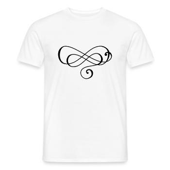 Fioriture décor ornement symbole dessin Infinity - T-shirt homme - blanc - Devant - AI Model Male 178 dark (178cm)