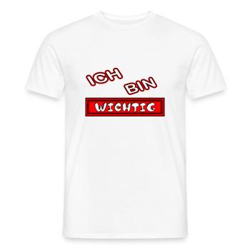 Ich bin wichtig - Männer T-Shirt - Weiß - Vorne - AI Model Male 178 dark (178cm)