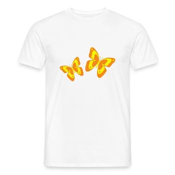 Schmetterling Falter Insekten Frühling Sommer bunt - Männer T-Shirt - Weiß - Vorne - AI Model Male 178 dark (178cm)