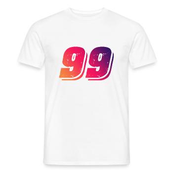 Symbole numérique 99 - T-shirt homme - blanc - Devant - AI Model Male 178 dark (178cm)