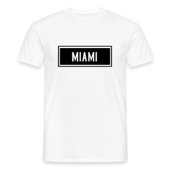 Miami - Men's T-Shirt - white - Front - AI Model Male 178 dark (178cm)
