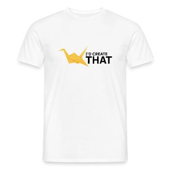 Conception d'origami Kirigami coloré - T-shirt homme - blanc - Devant - AI Model Male 178 dark (178cm)