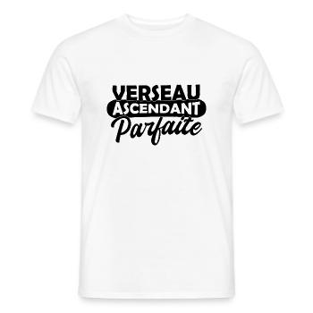 verseau ascendant parfaite - T-shirt homme - blanc - Devant - AI Model Male 178 dark (178cm)