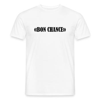 Bon chance - T-shirt homme - blanc - Devant - AI Model Male 178 dark (178cm)
