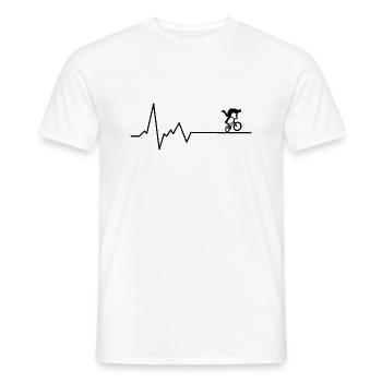 BMX Herzschlag geschenk - Männer T-Shirt - Weiß - Vorne - AI Model Male 178 dark (178cm)