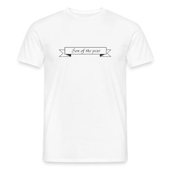 Son of the year - Men's T-Shirt - white - Front - AI Model Male 178 dark (178cm)