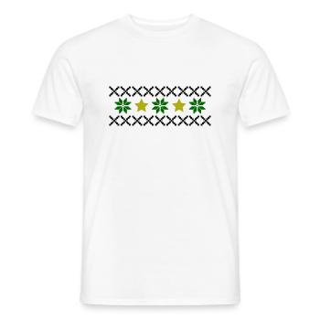 Norway Pattern - Men's T-Shirt - white - Front - AI Model Male 178 dark (178cm)