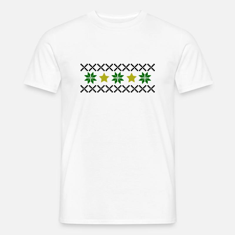 Norwegen Muster - Männer T-Shirt - Weiß