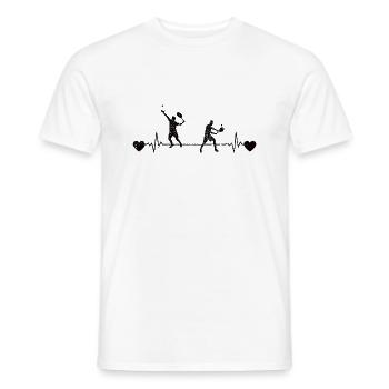 Tennis Club de tennis Raquettes de tennis Joueurs de tennis - T-shirt homme - blanc - Devant - AI Model Male 178 dark (178cm)