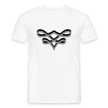 Flourishes small 2 two-tone - Men's T-Shirt - white - Front - AI Model Male 178 dark (178cm)