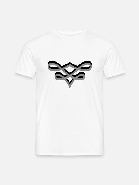 Flourishes small 2 two-tone - Men's T-Shirt - white