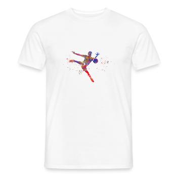 Footballeur - T-shirt homme - blanc - Devant - AI Model Male 178 dark (178cm)