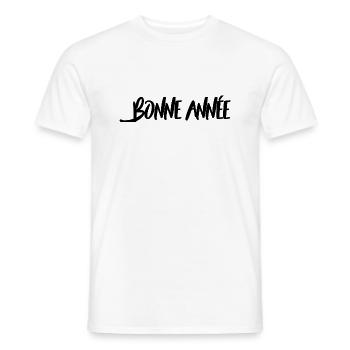 BONNE ANNEE. SAINT SYLVESTRE. NOUVELLE ANNÉE - T-shirt homme - blanc - Devant - AI Model Male 178 dark (178cm)