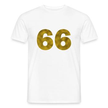 Birthday 66 years - Men's T-Shirt - white - Front - AI Model Male 178 dark (178cm)