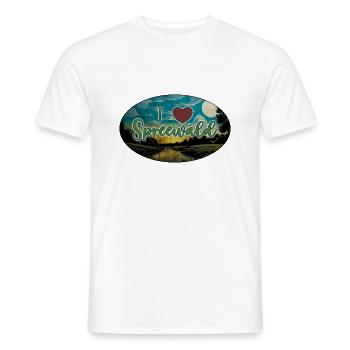 I Heart Spreewald grunge - T-shirt homme - blanc - Devant - AI Model Male 178 dark (178cm)